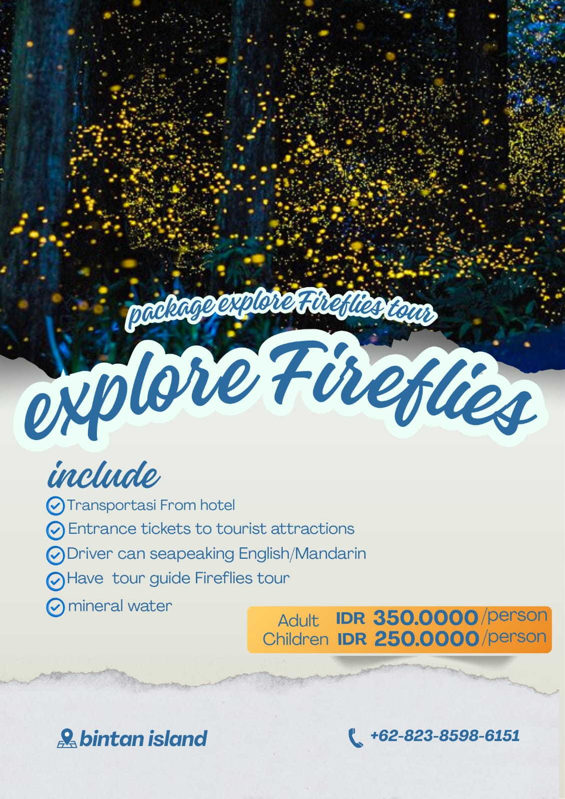 Image FIREFLIES TOUR  Book Now for April 1 – April 30    