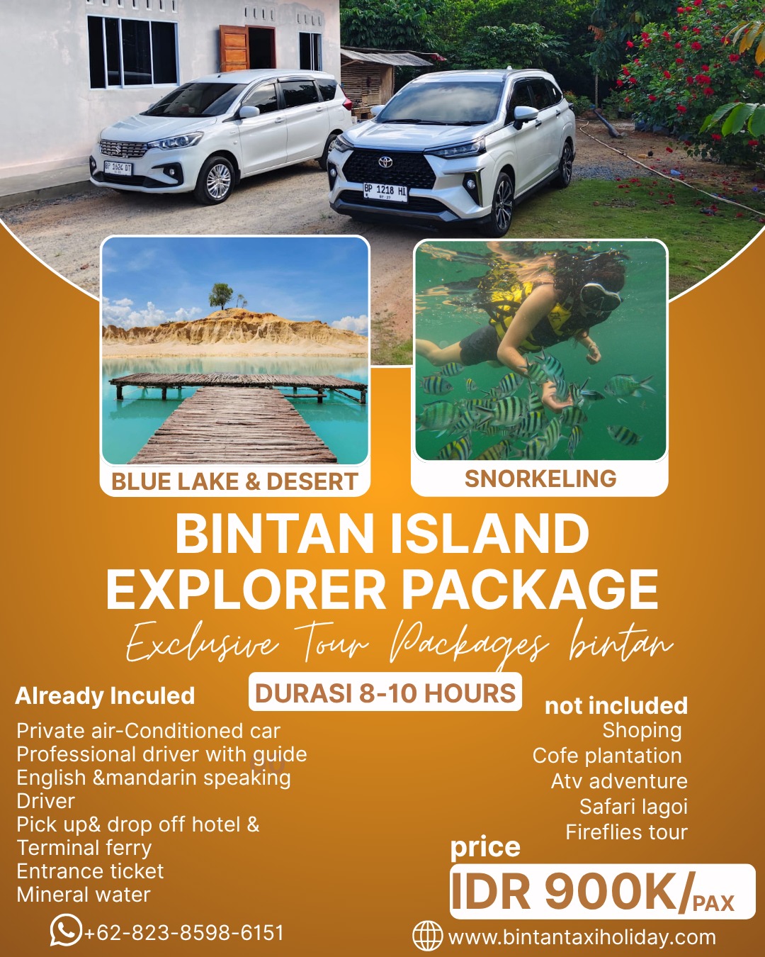 Image BINTAN ISLAND EXPLORER BLUE LAKE AND SNORKELING|OPEN BOOKINGS TODAY&TOMORROW |OPEN BOOKING 1june -30june 