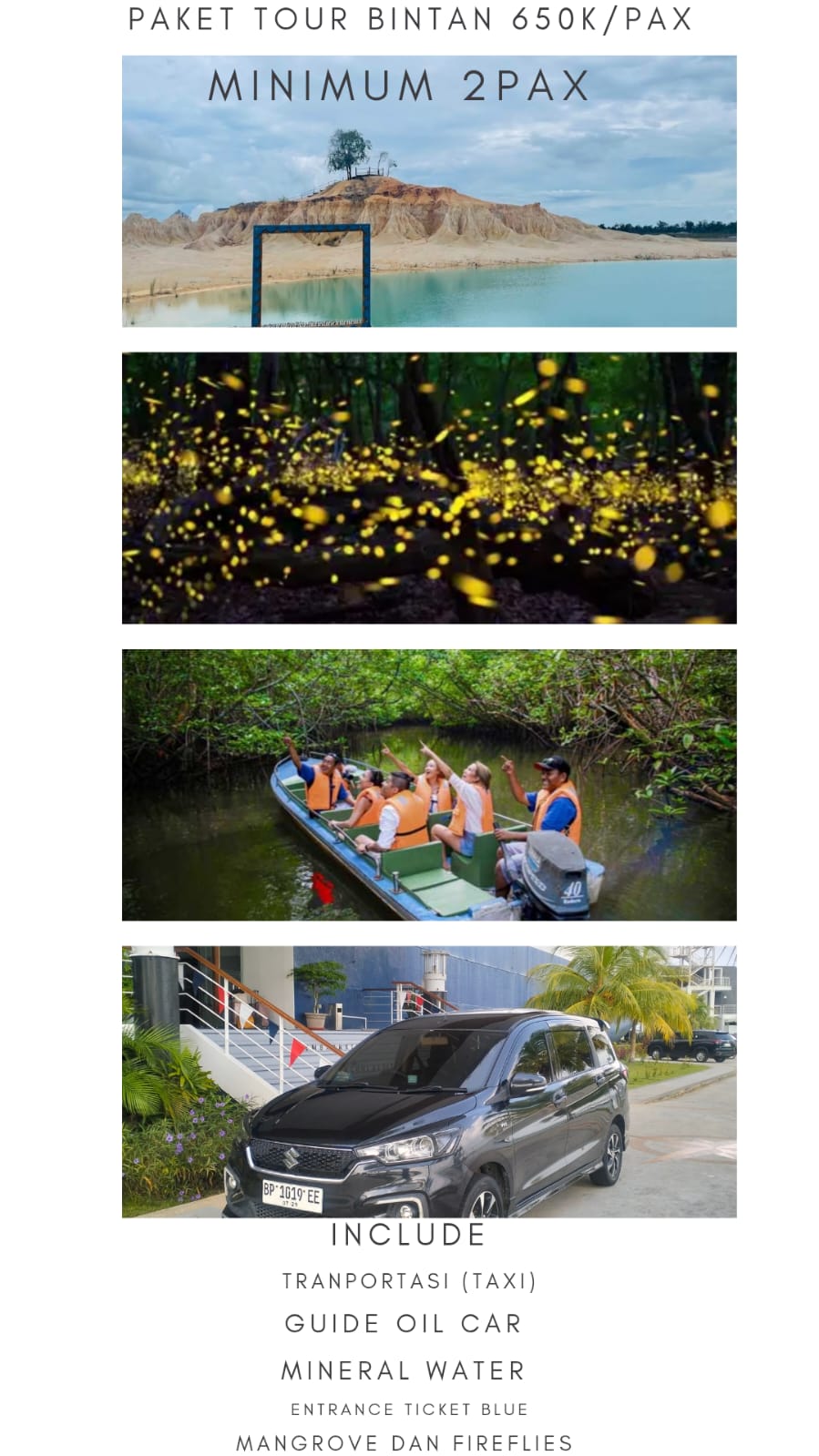 Image PACKAGE TOUR FIREFLIES+ANGGROVE TOU + BLUE LAKE AND DESERT IDR 650.000/PERSON ( MIN2) CAN BOOK VIA WHATSAPP +62-823-8598-6151