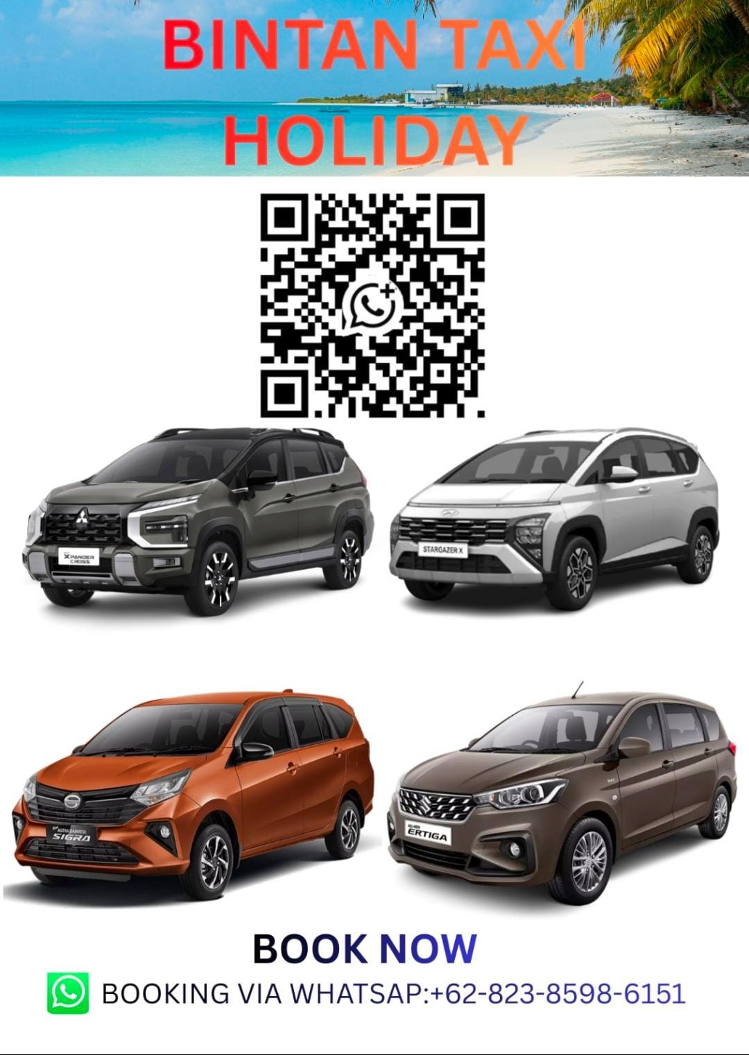 Image  7-seater private car service with driver starting from: IDR 500.000 (SGD 38) pickup from ✅BBT ferry terminal ✅lagoi resort✅ hotel in bintan island book now via whatsApp : +62-823-8598-6151 
